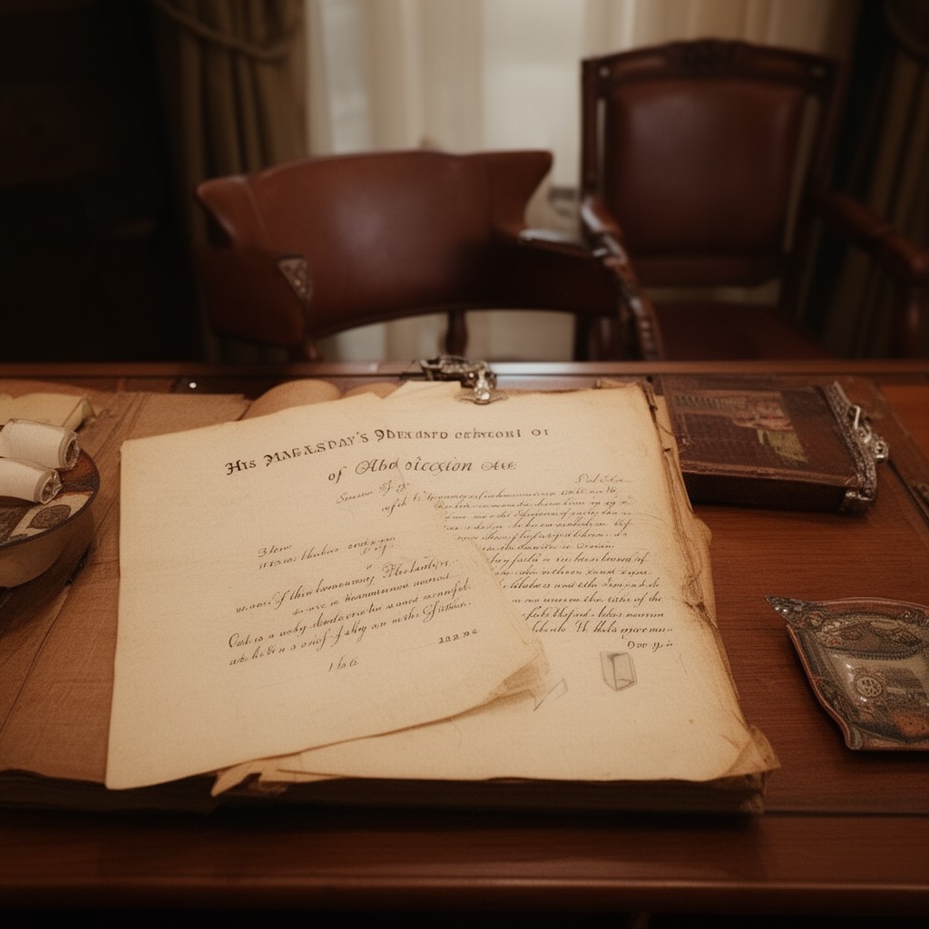 AI-generated illustration of His Majesty's Declaration of Abdication Act 1936