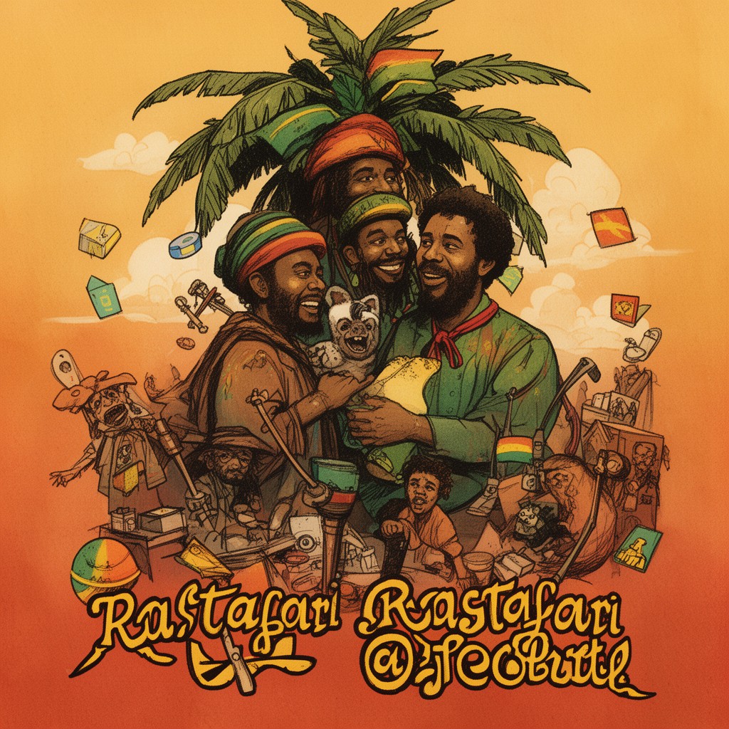 AI-generated illustration of Rastafari movement