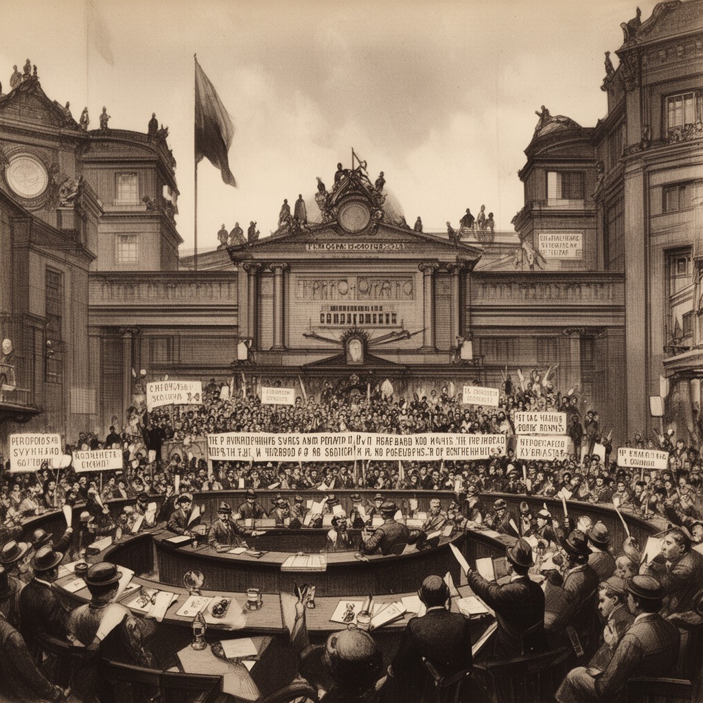 AI-generated illustration of Petrograd Soviet