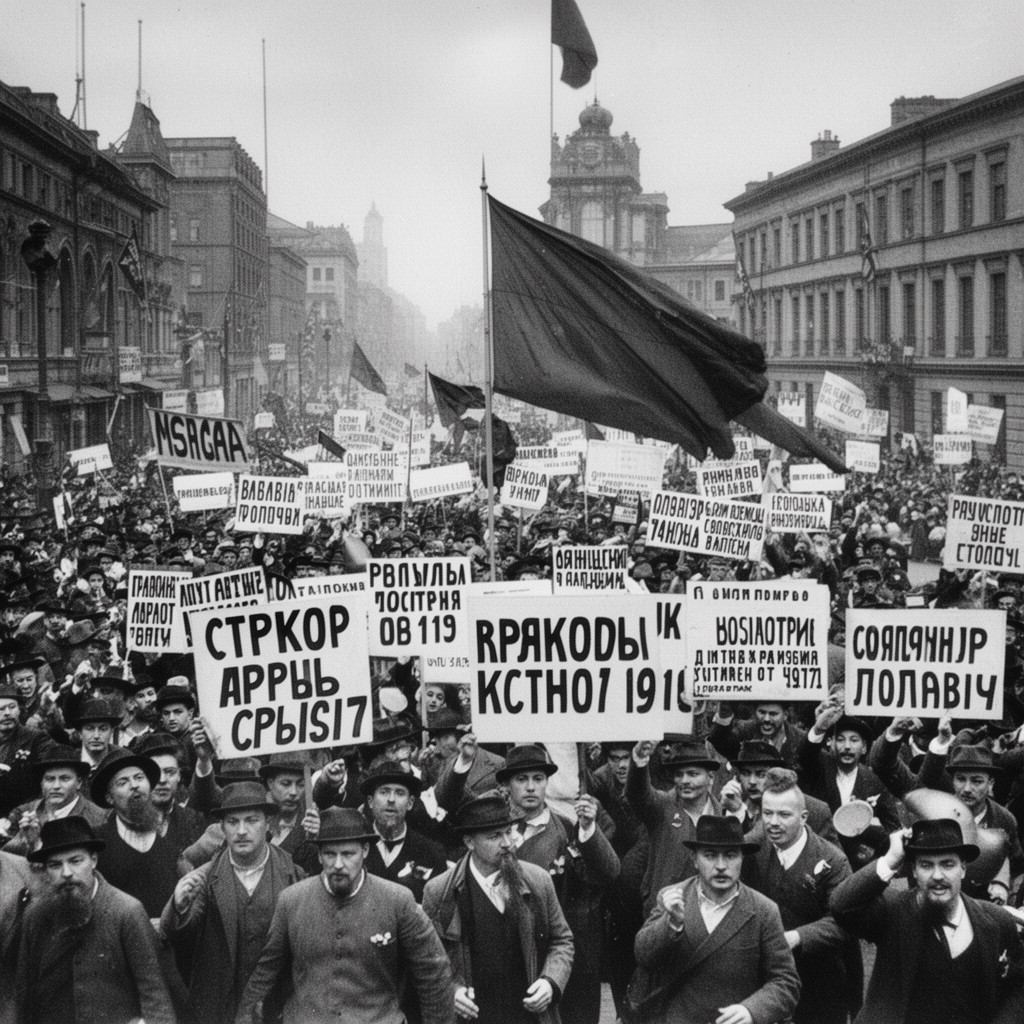 AI-generated illustration of April Crisis of 1917