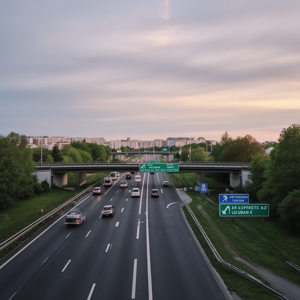 AI-generated illustration of A1 autoroute