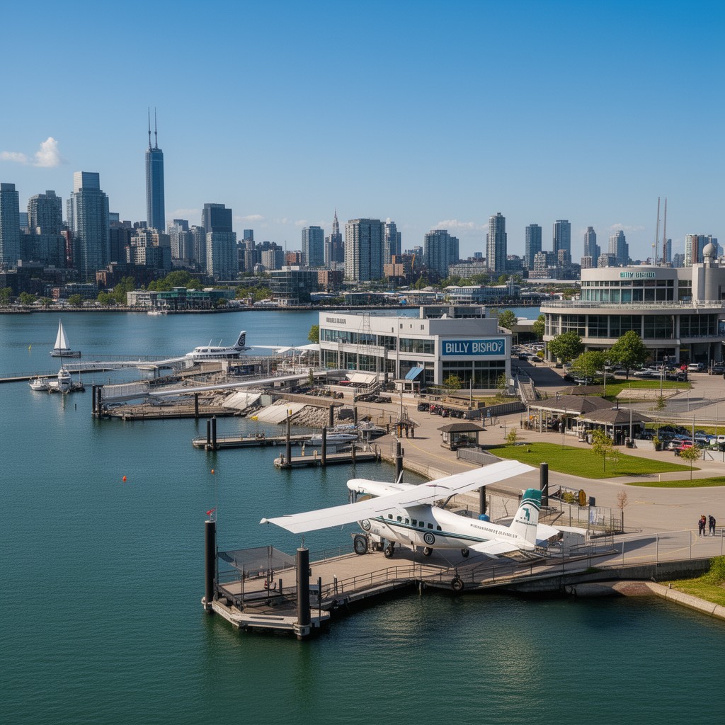 AI-generated illustration of Billy Bishop Toronto City Airport