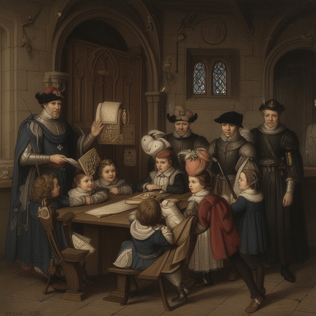 AI-generated illustration of Princes in the Tower murders