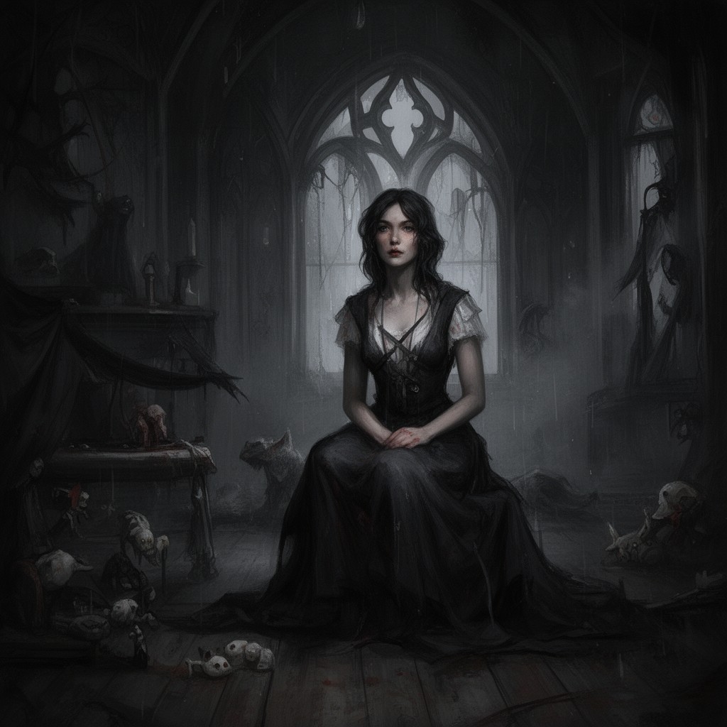 AI-generated illustration of Female Gothic
