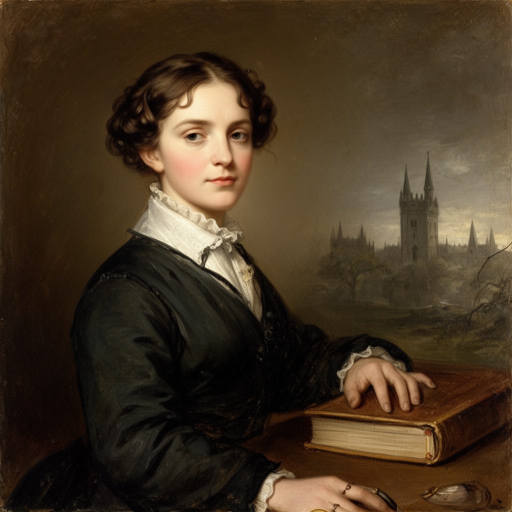 AI-generated illustration of Emily Brontë