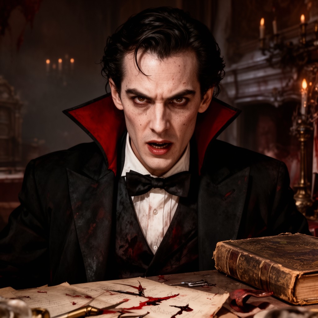 AI-generated illustration of Dracula
