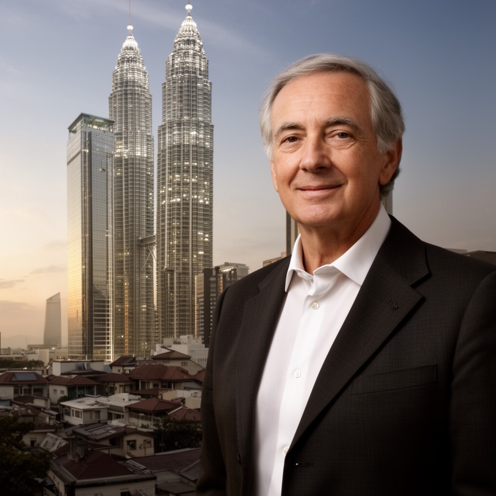AI-generated illustration of César Pelli