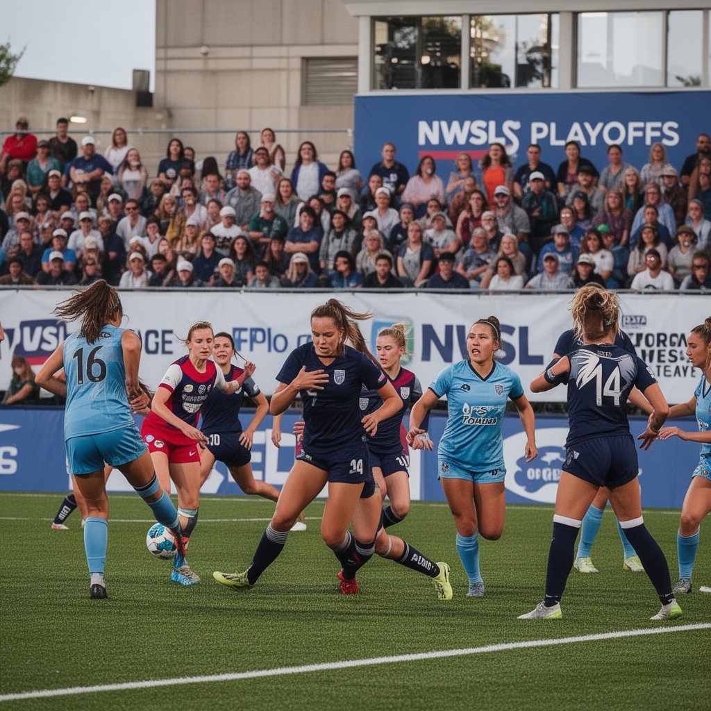 AI-generated illustration of NWSL playoffs