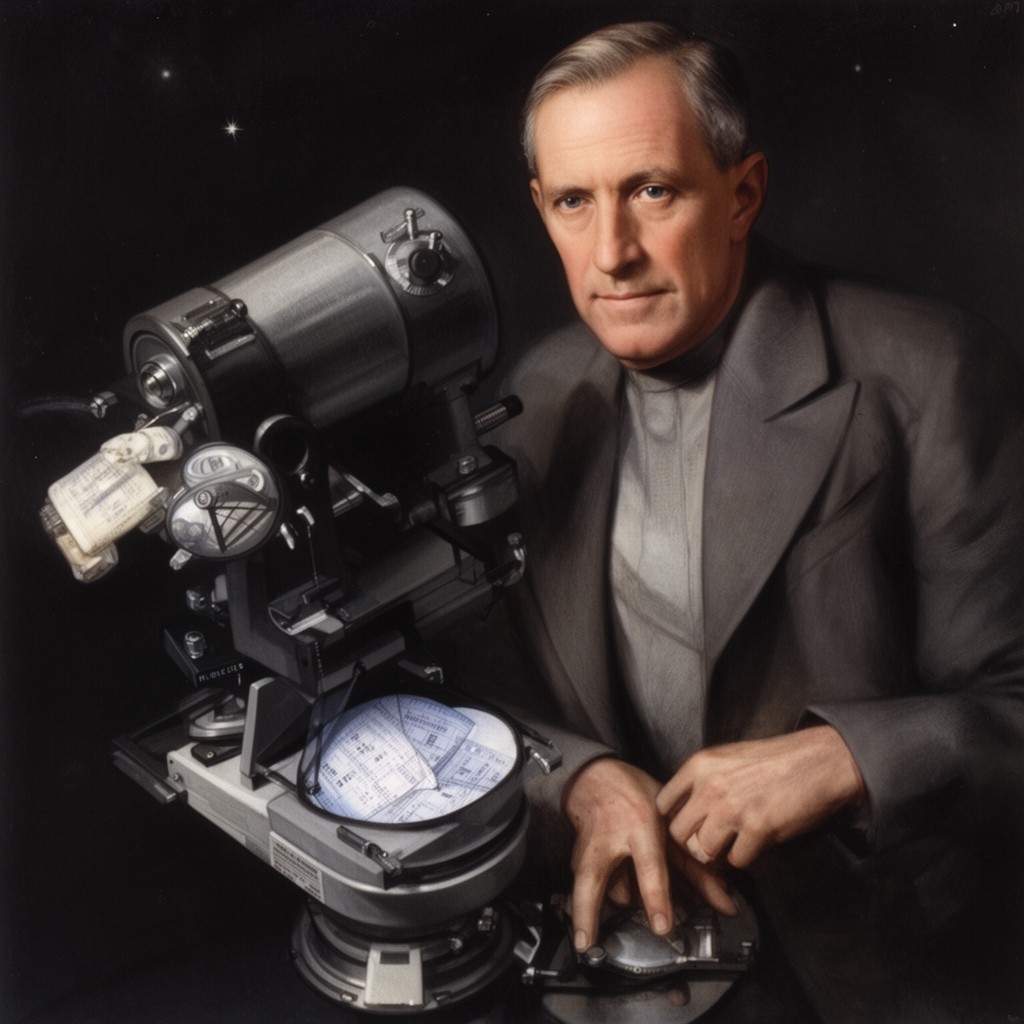 AI-generated illustration of Edwin Hubble