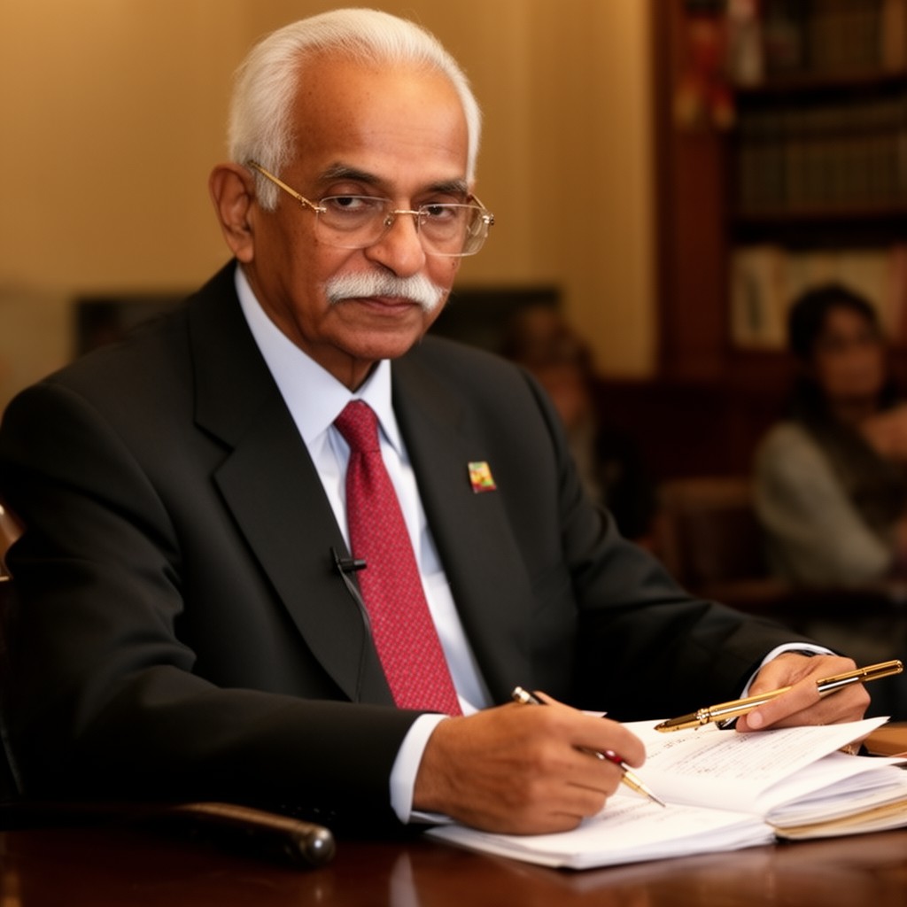 AI-generated illustration of R. Venkataraman