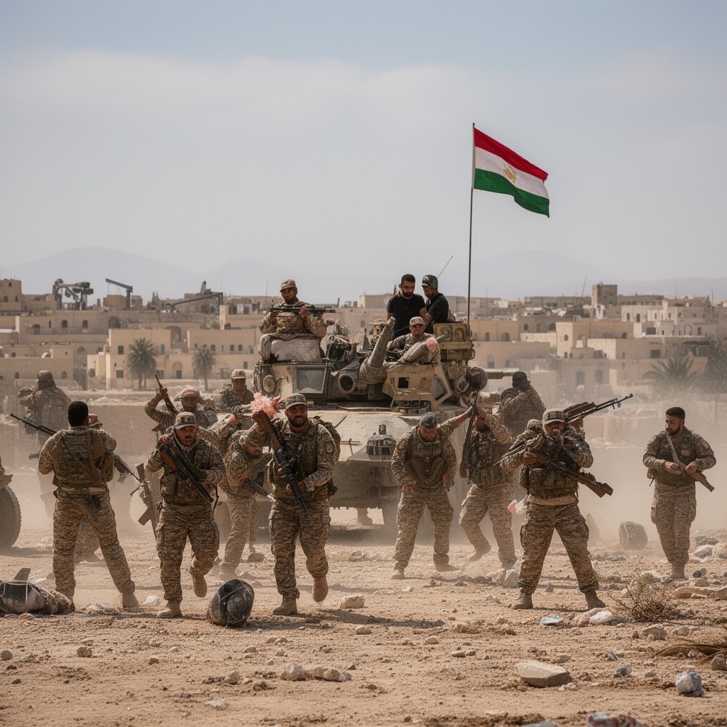 AI-generated illustration of Battle of Derna