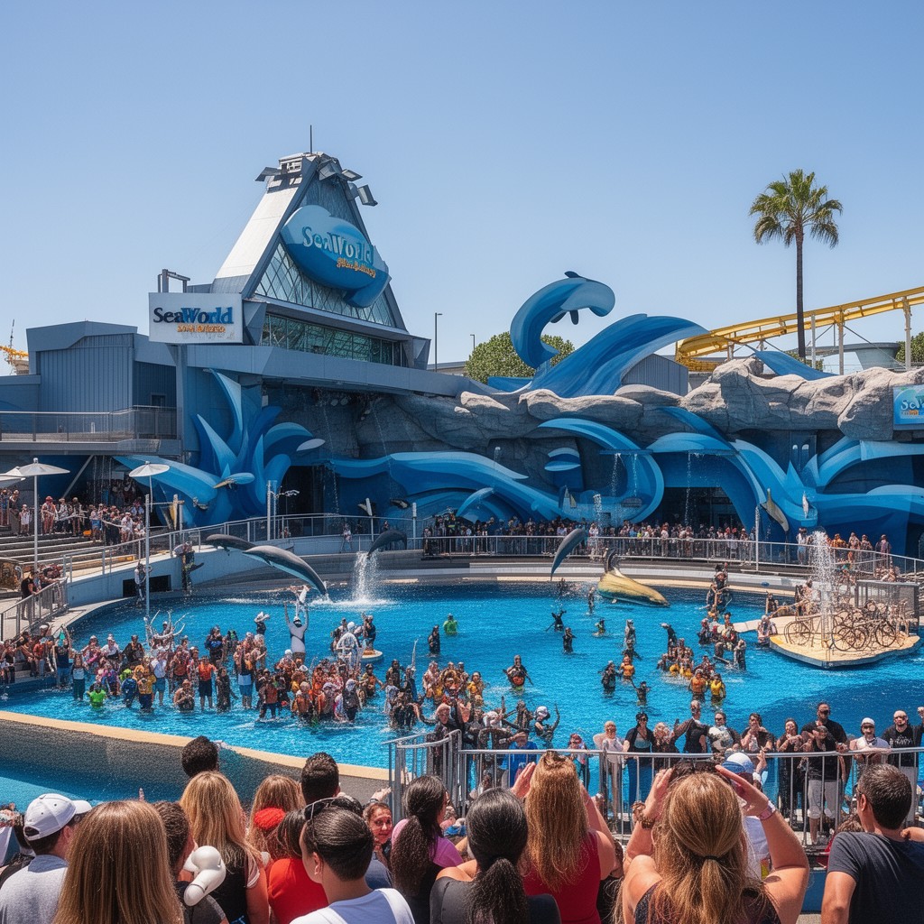 AI-generated illustration of SeaWorld San Diego