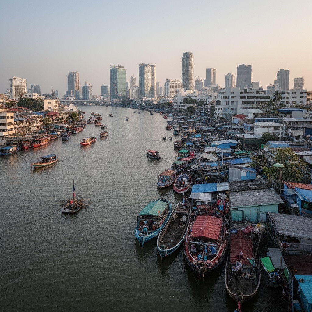 AI-generated illustration of Chao Phraya River
