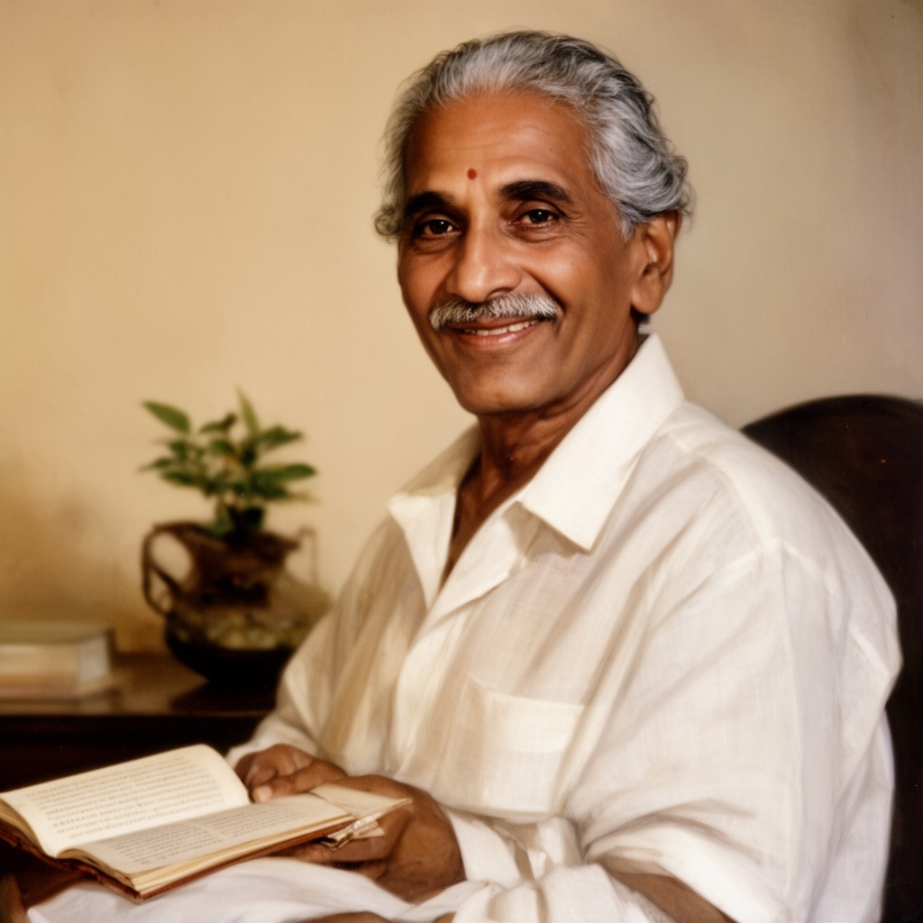 AI-generated illustration of Kuvempu