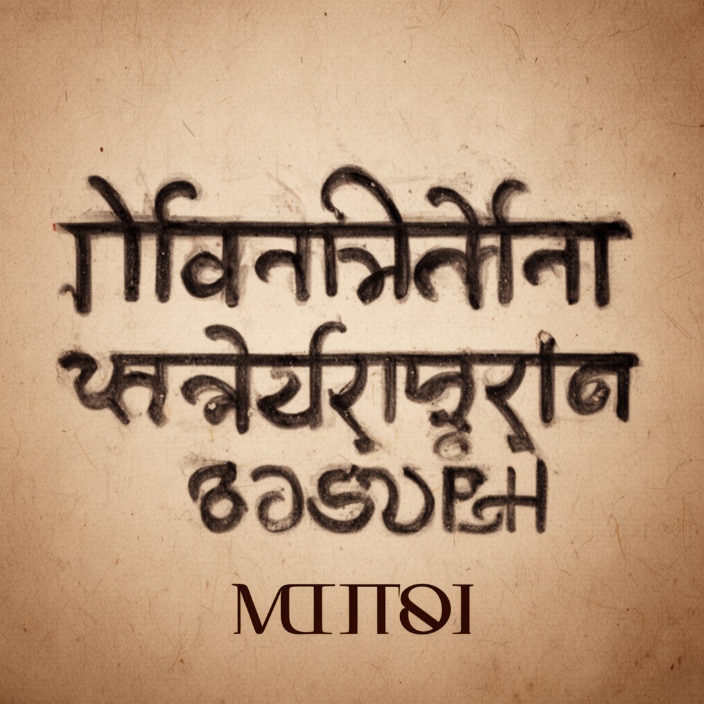 AI-generated illustration of Kadamba script