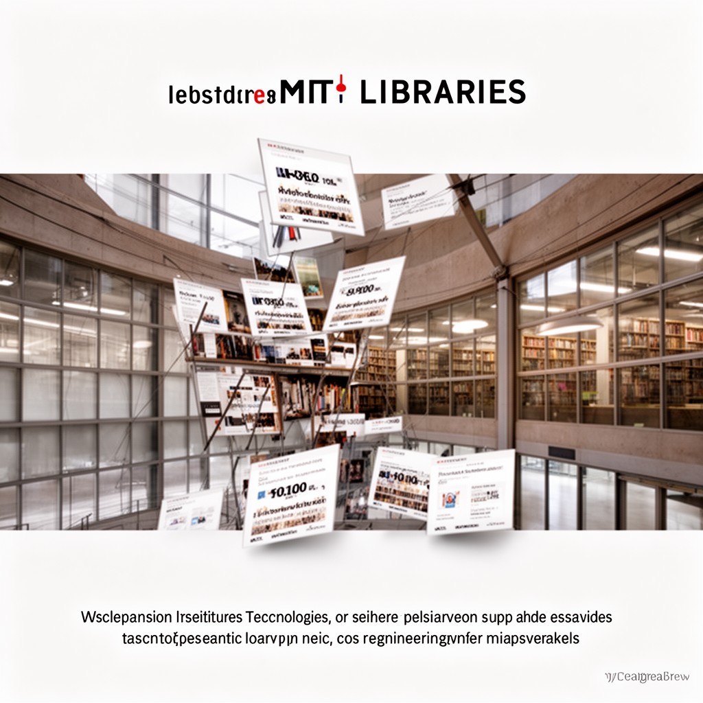 AI-generated illustration of MIT Libraries