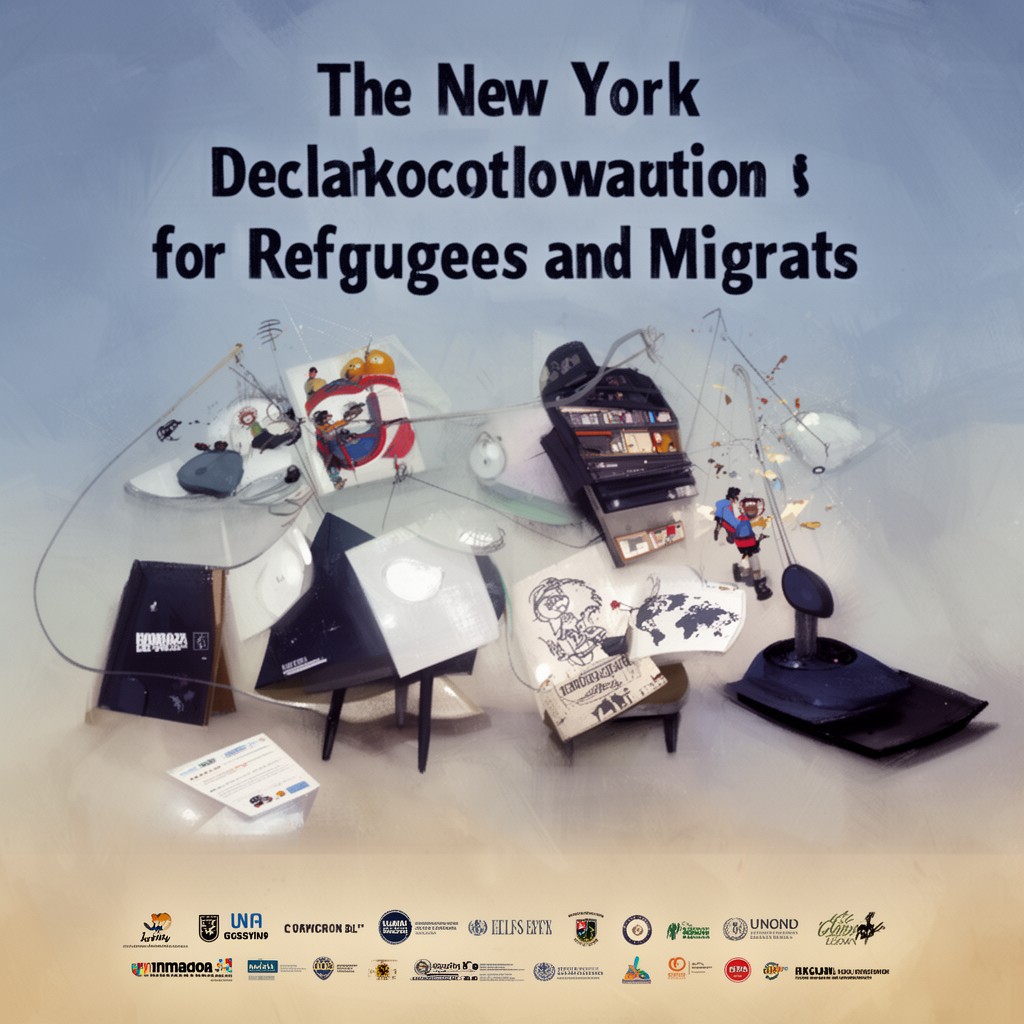 AI-generated illustration of New York Declaration for Refugees and Migrants