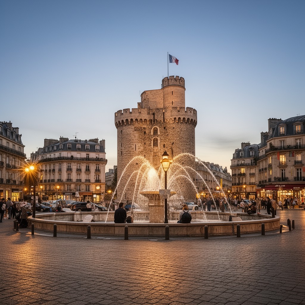AI-generated illustration of Place de la Bastille