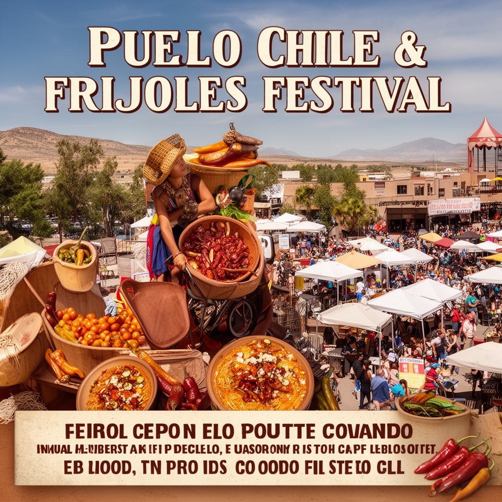 AI-generated illustration of Pueblo Chile & Frijoles Festival