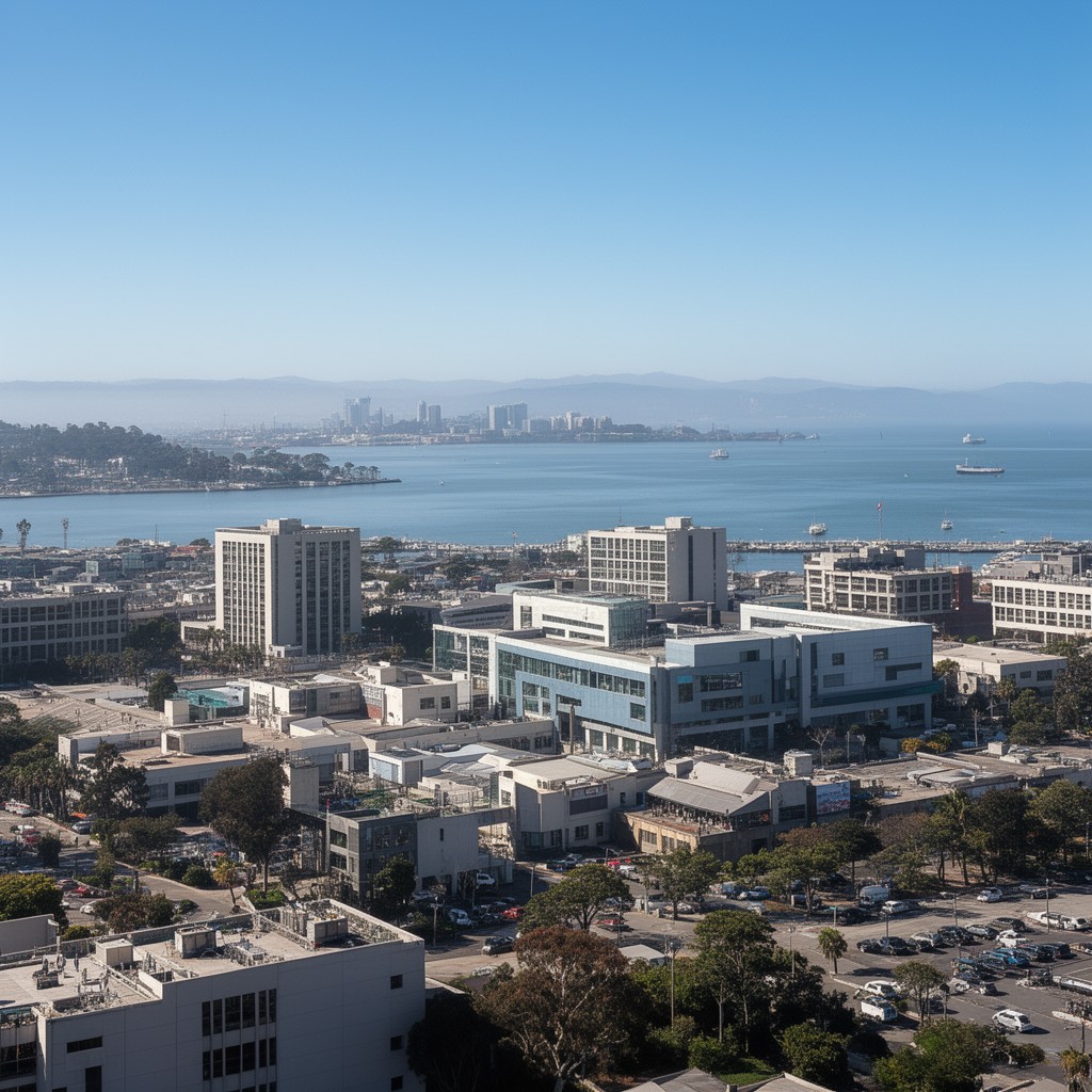 AI-generated illustration of Mission Bay