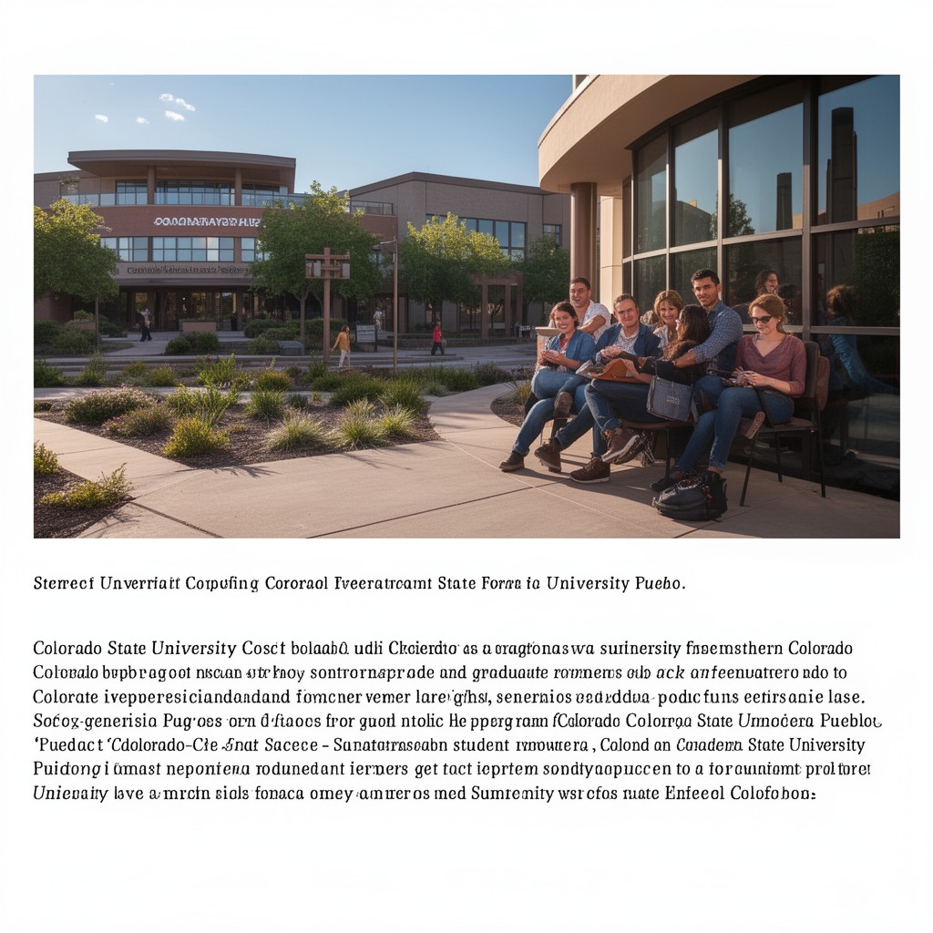 AI-generated illustration of Colorado State University Pueblo