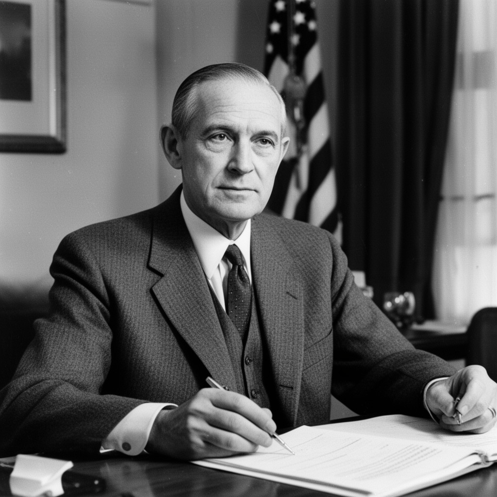 AI-generated illustration of Dean Acheson