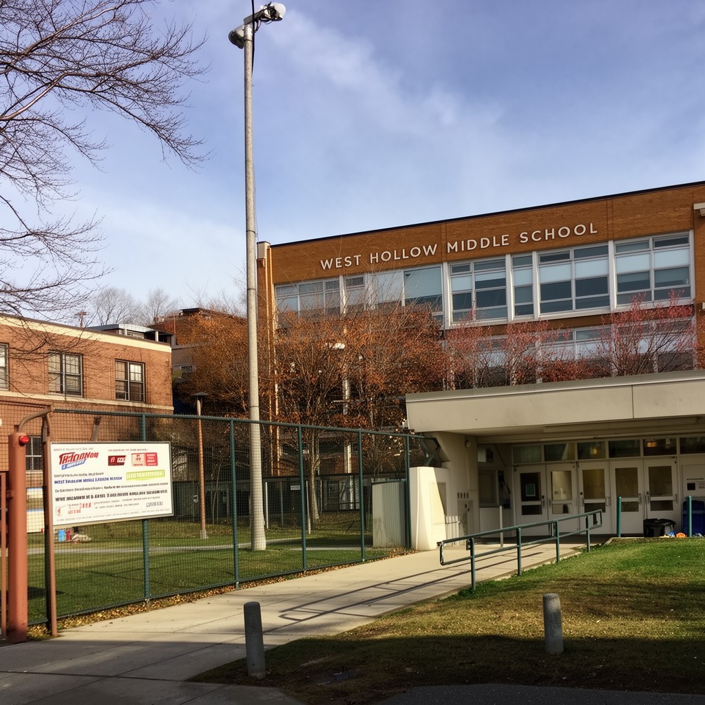 AI-generated illustration of West Hollow Middle School