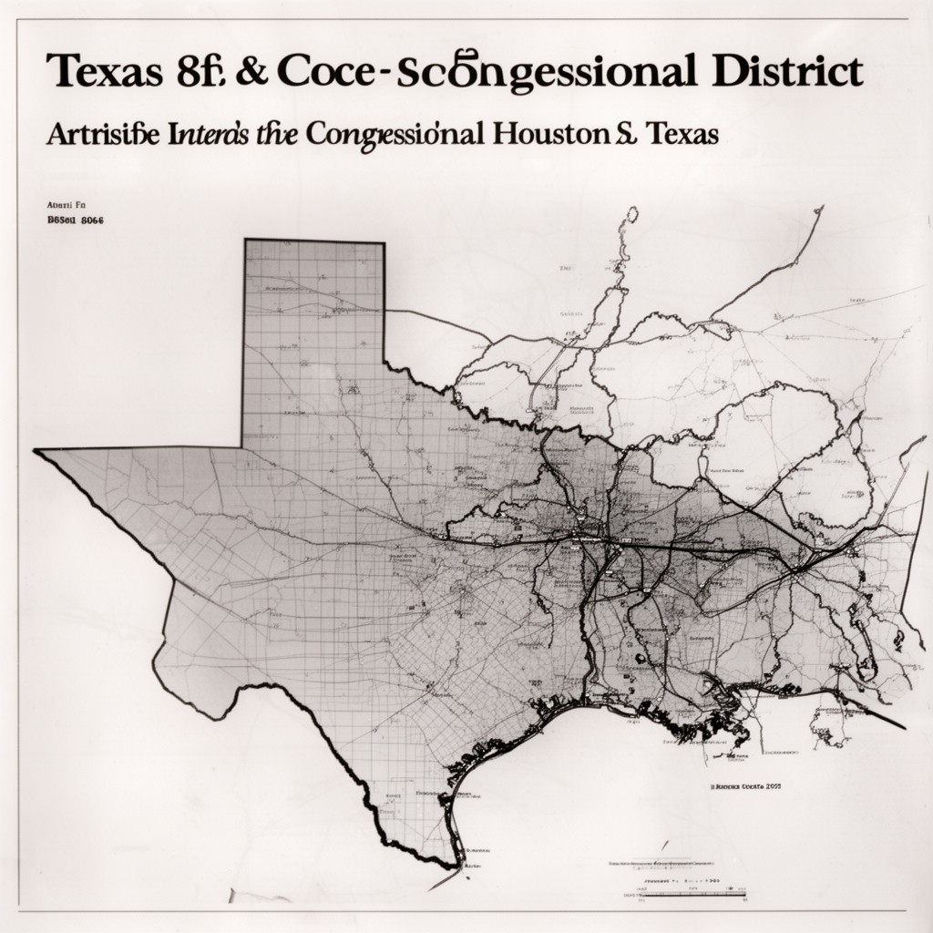 AI-generated illustration of Texas's 8th congressional district
