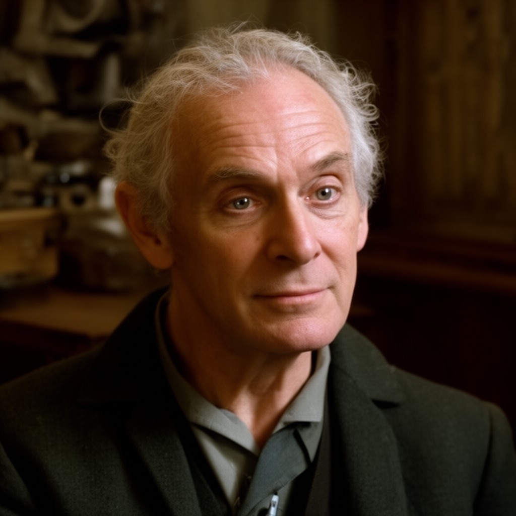 AI-generated illustration of Ian Holm