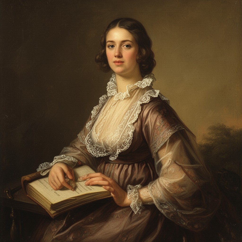 AI-generated illustration of Sarah Pierpont Edwards