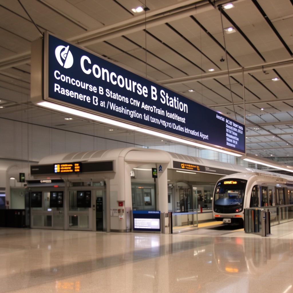 AI-generated illustration of Concourse B Station