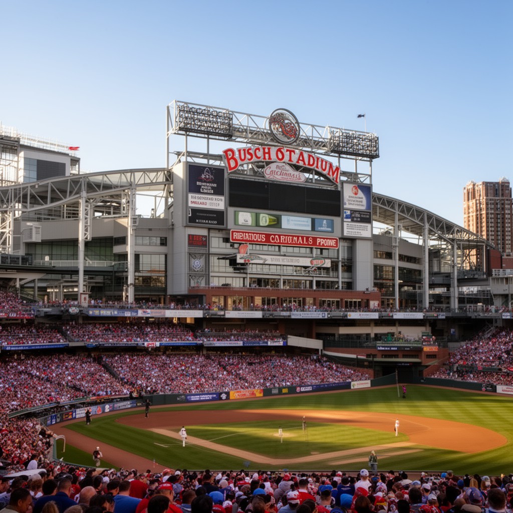 AI-generated illustration of Busch Stadium