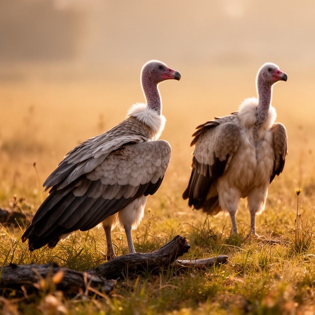 AI-generated illustration of Old World vultures