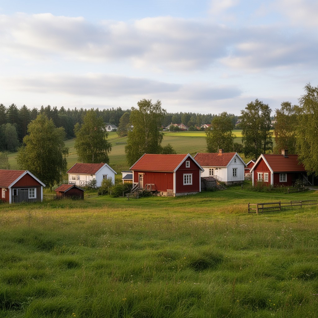 AI-generated illustration of Råshult, Småland, Sweden