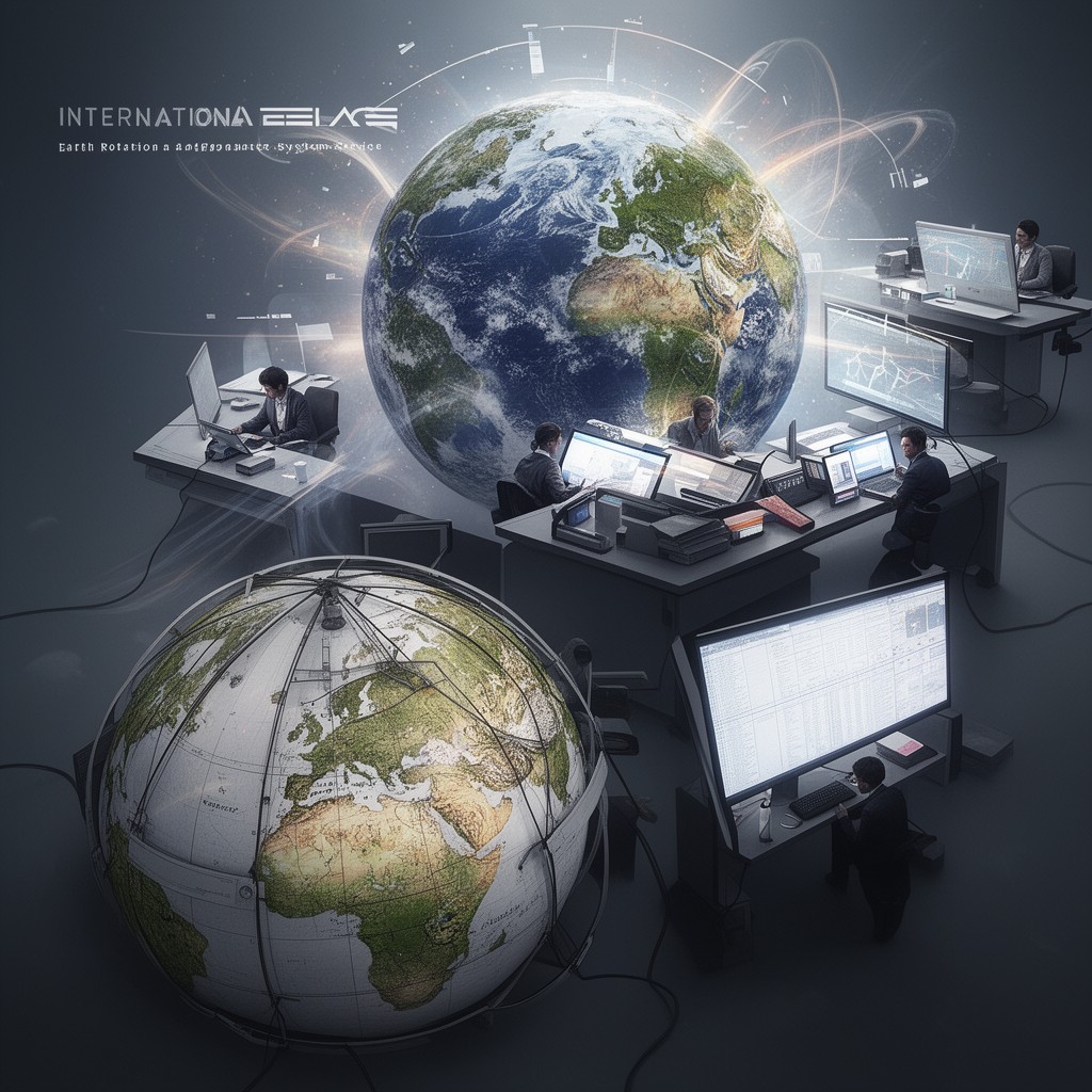 AI-generated illustration of International Earth Rotation and Reference Systems Service