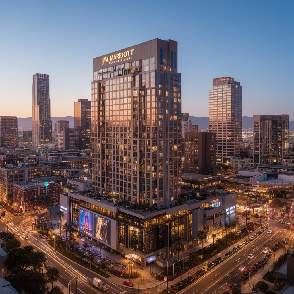AI-generated illustration of JW Marriott Los Angeles L.A. Live