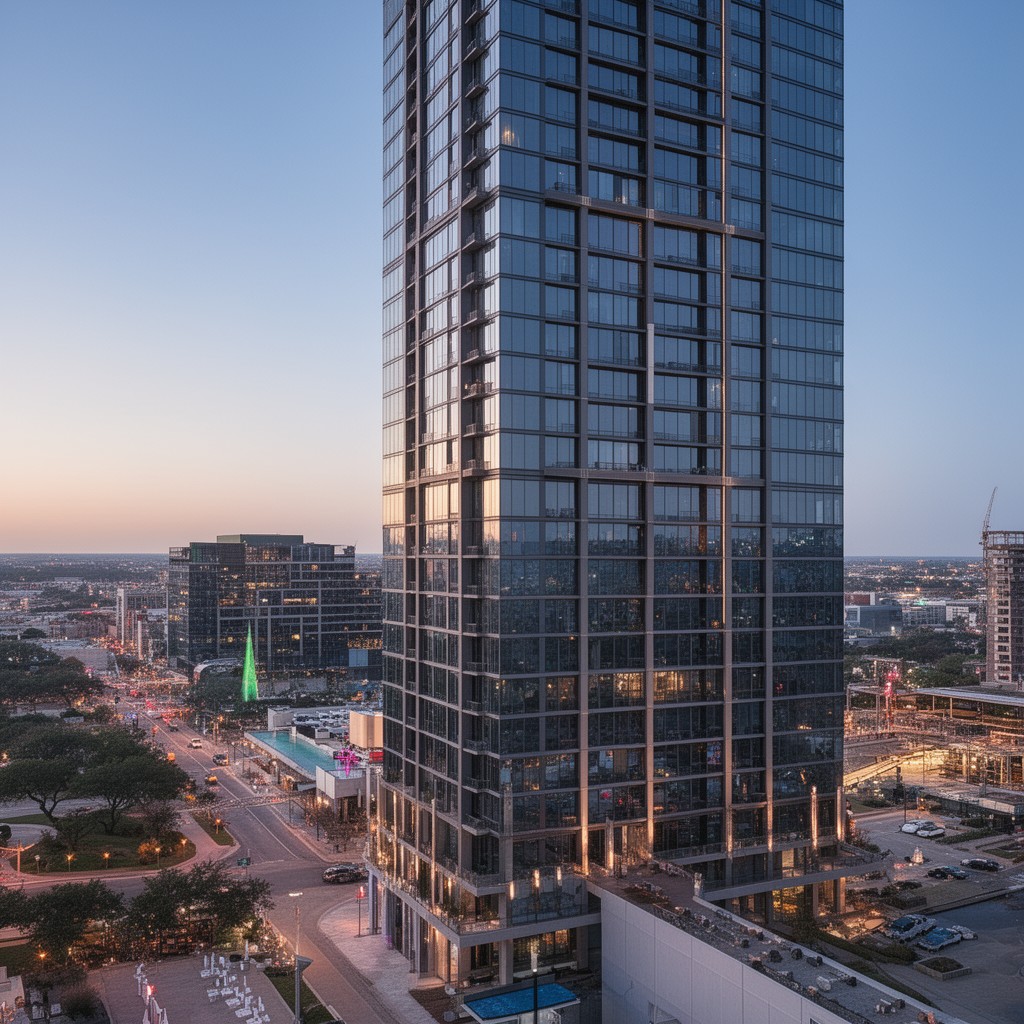 AI-generated illustration of W Dallas – Victory Hotel & Residences