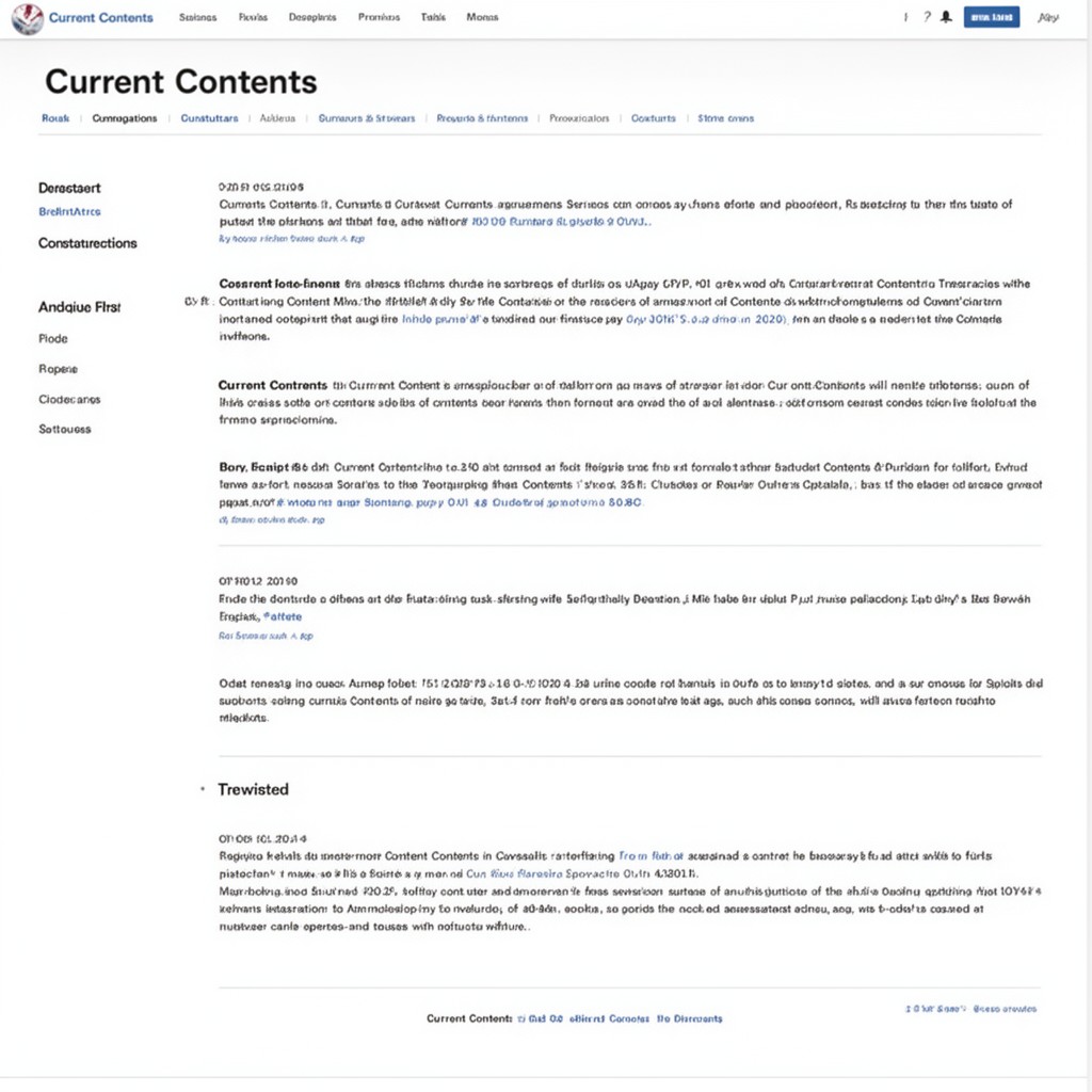 AI-generated illustration of Current Contents