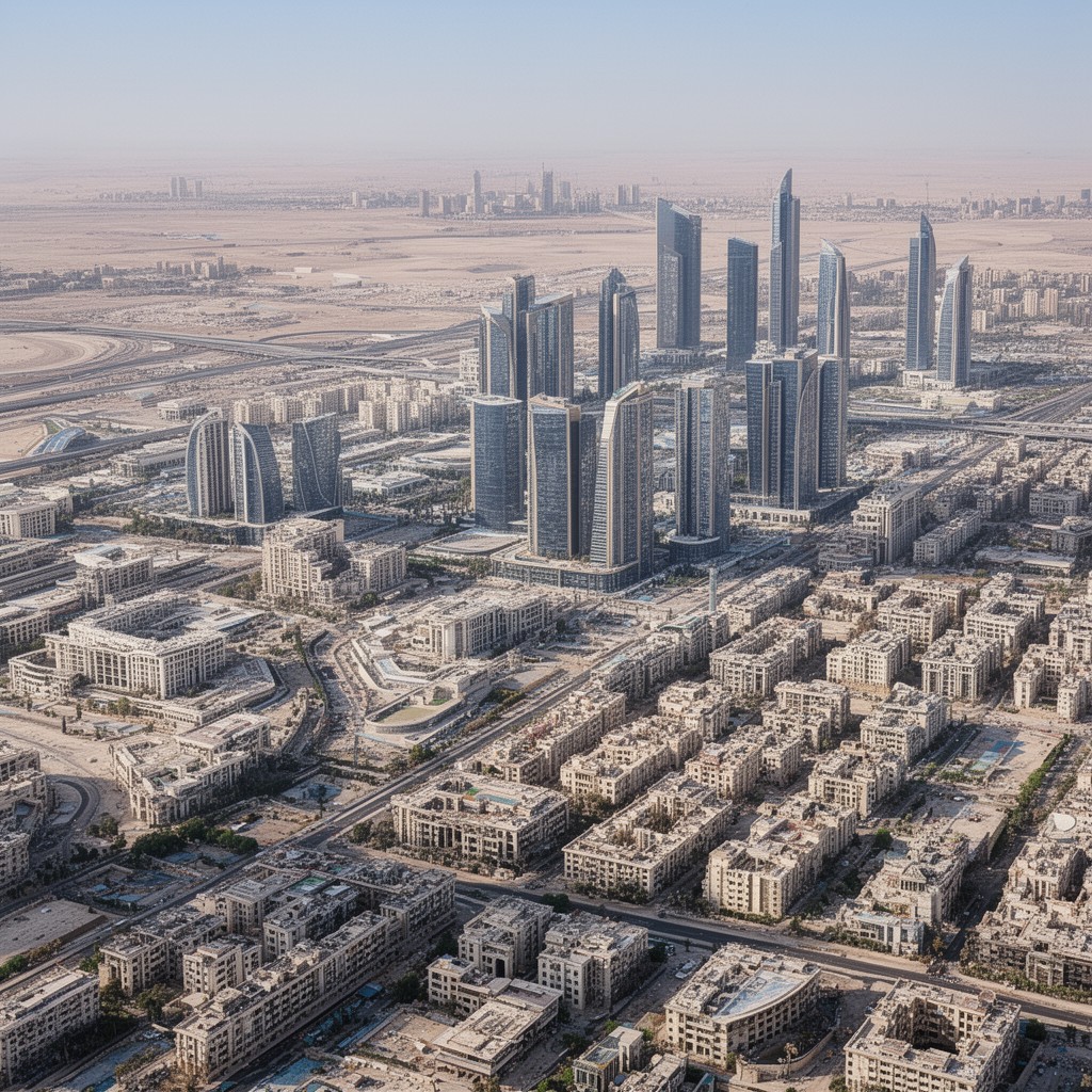 AI-generated illustration of Egyptian new administrative capital project
