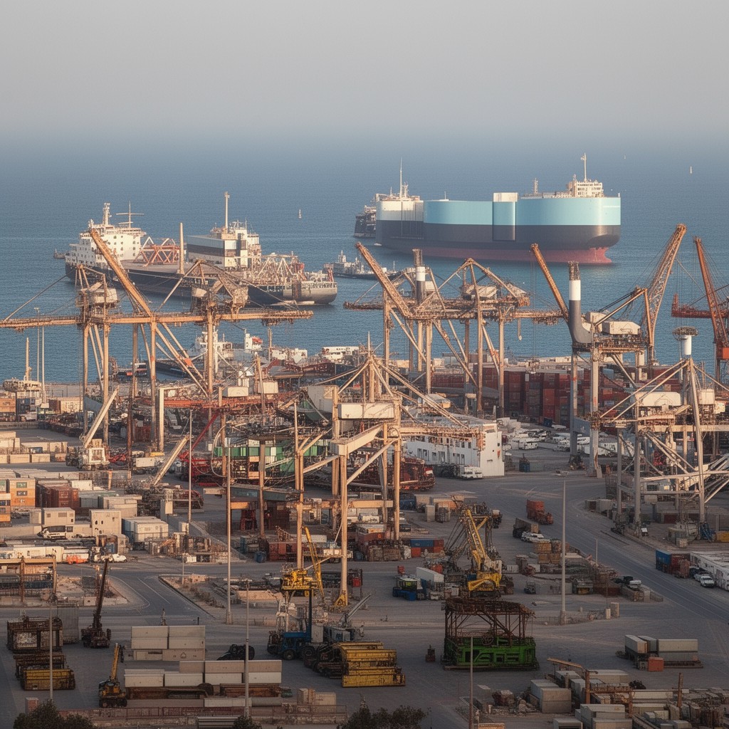 AI-generated illustration of Jeddah Islamic Port