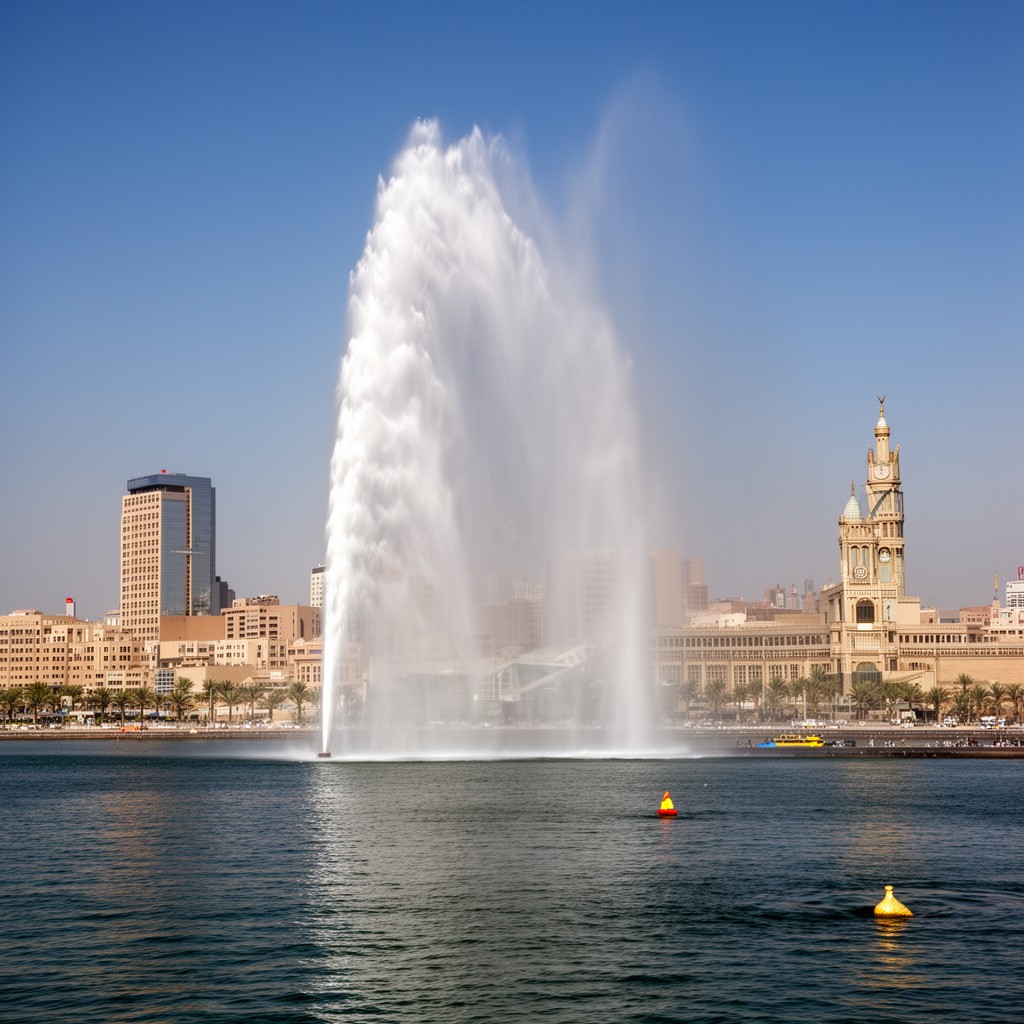 AI-generated illustration of King Fahd Fountain