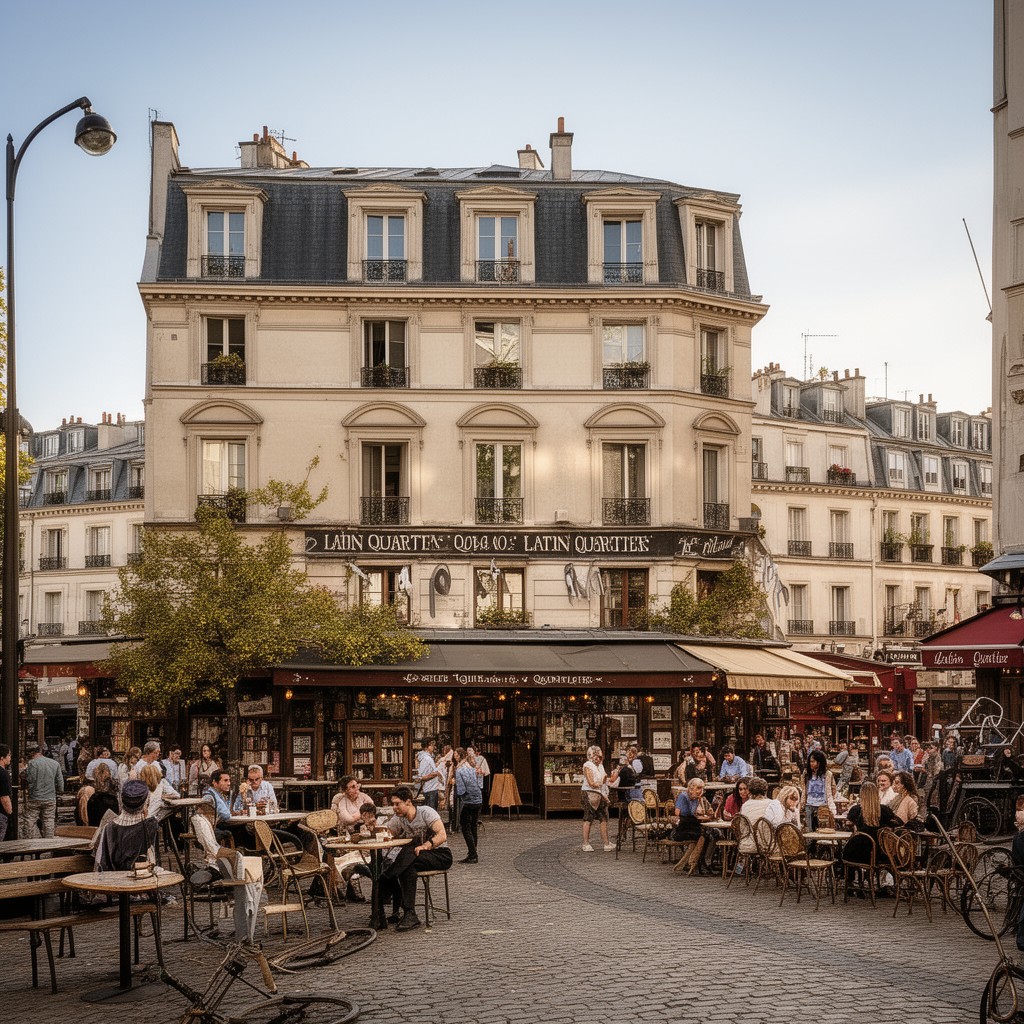 AI-generated illustration of Latin Quarter