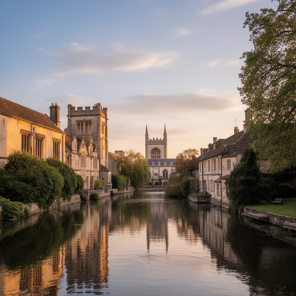 AI-generated illustration of Cambridge, England