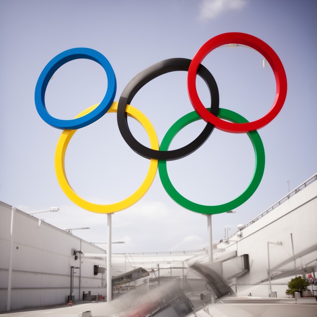 AI-generated illustration of Olympic rings