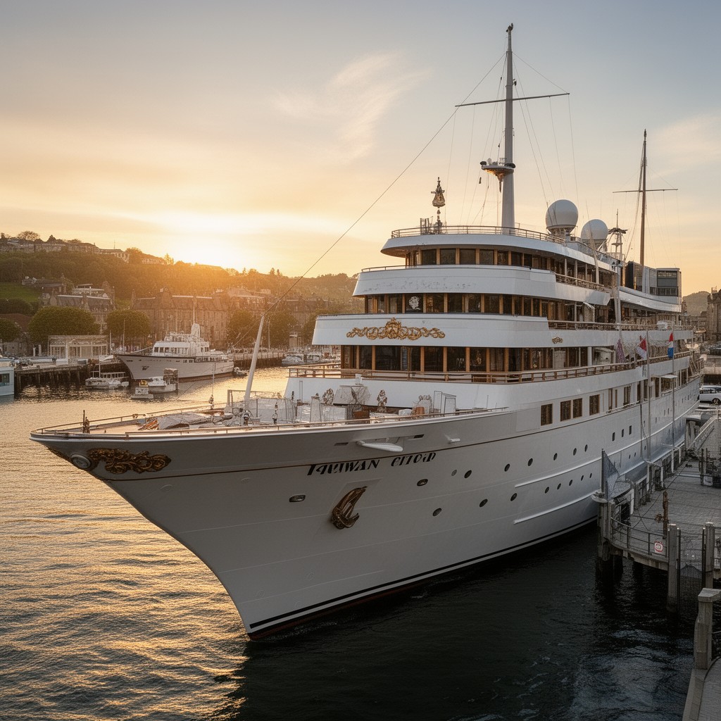 AI-generated illustration of Royal Yacht Britannia