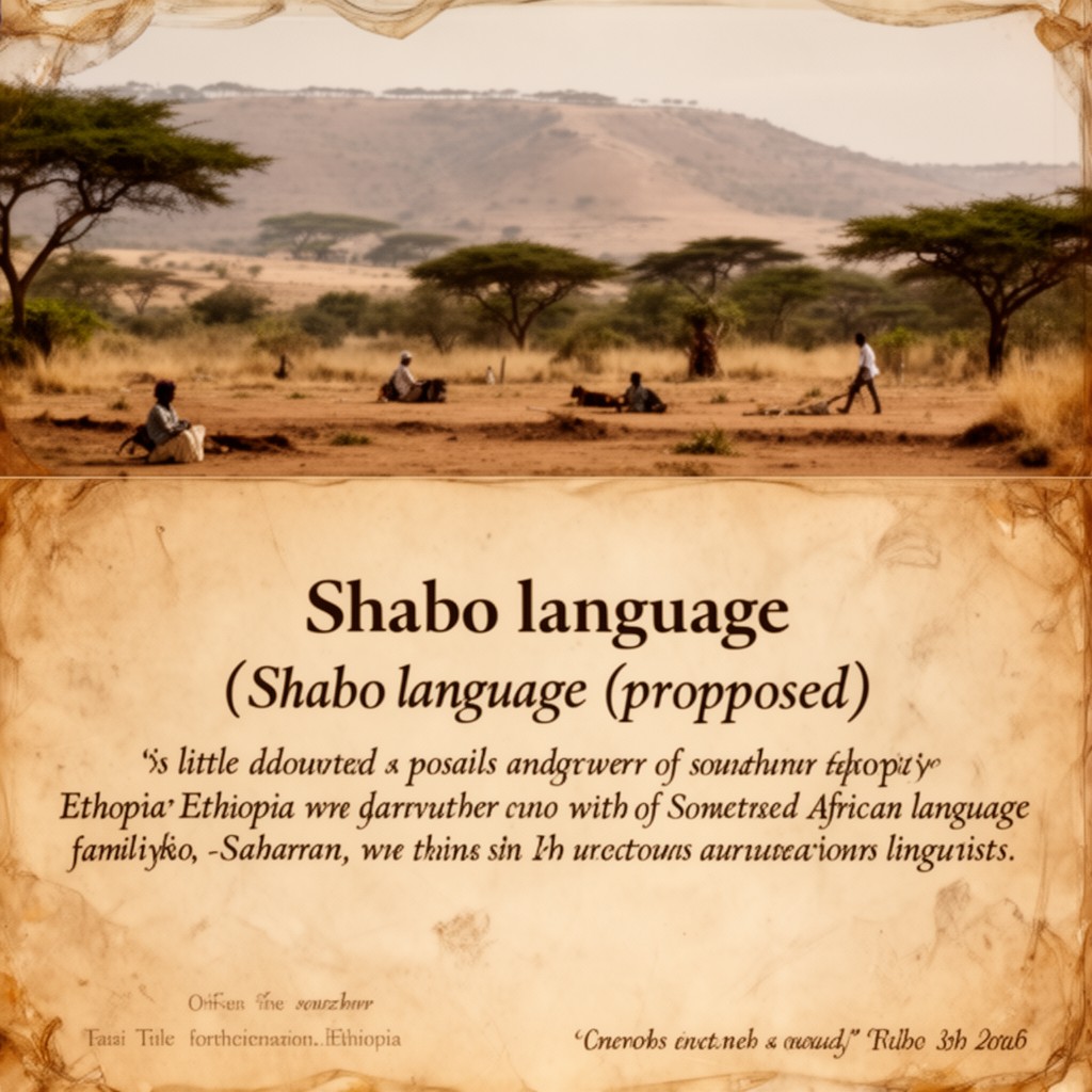 AI-generated illustration of Shabo language (proposed)