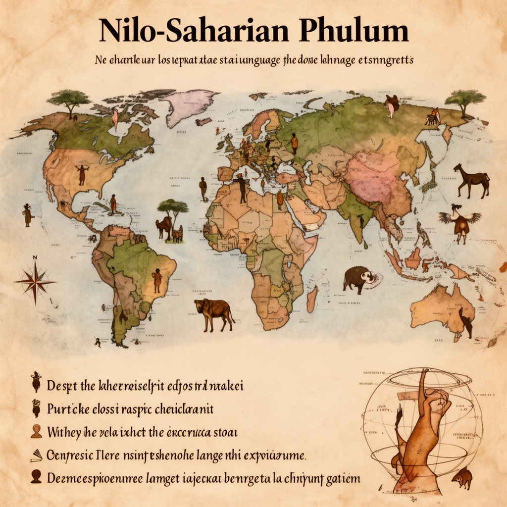 AI-generated illustration of Nilo-Saharian phylum