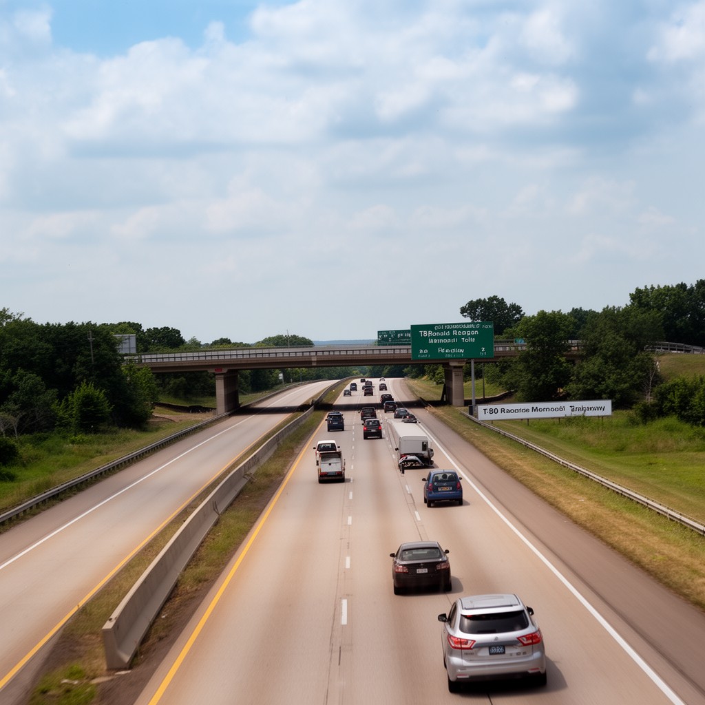 AI-generated illustration of I-88 (Ronald Reagan Memorial Tollway)