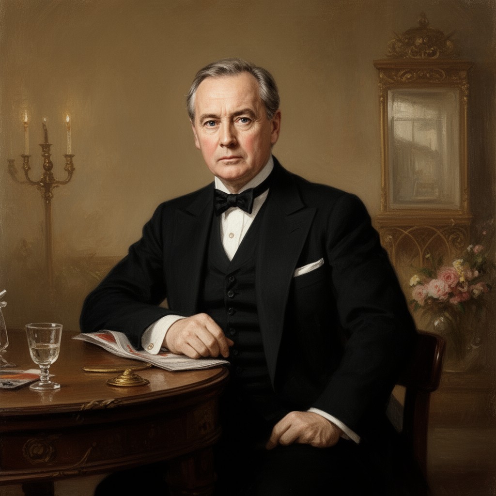 AI-generated illustration of Baron Churchill of Sandridge