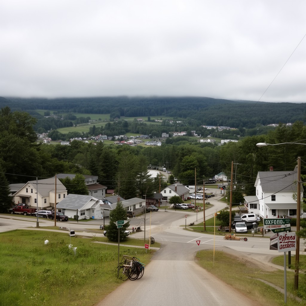 AI-generated illustration of Oxford, Maine